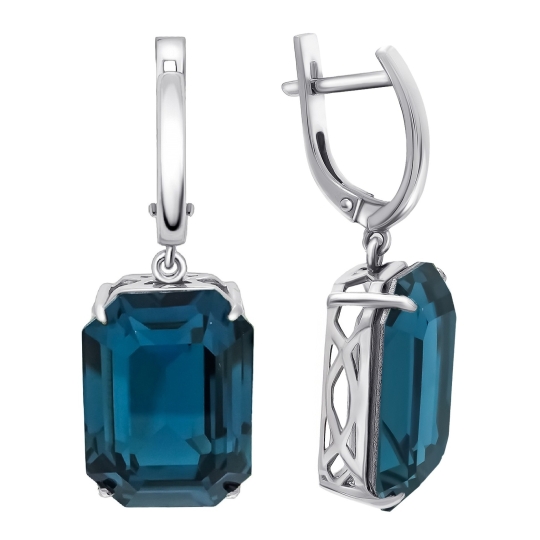 Серьги конго из серебра