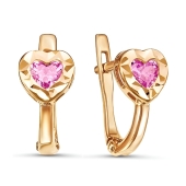 Серьги из золота с фианитами