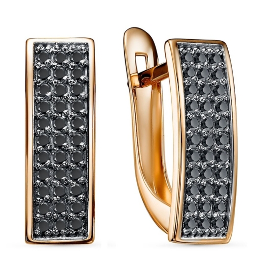 Серьги из золота с фианитами