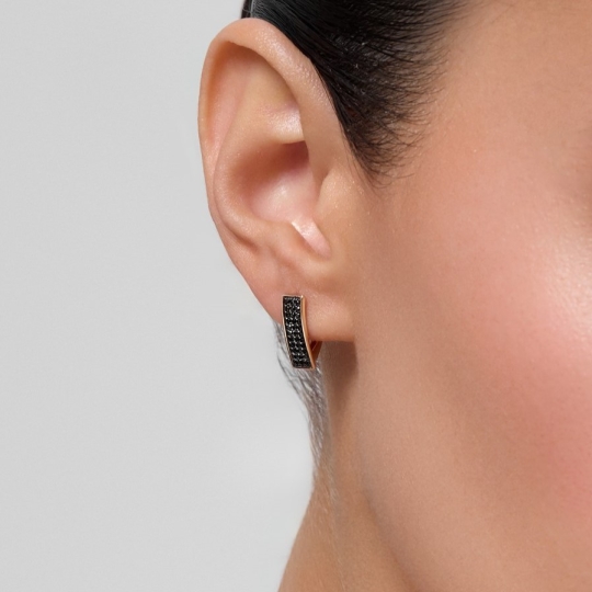 Серьги из золота с бриллиантами и сапфирами