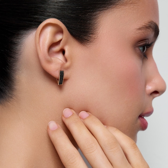 Серьги из золота с бриллиантами и сапфирами