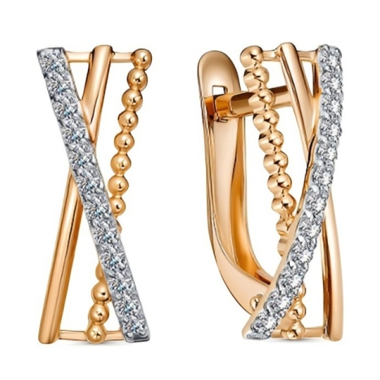 Кольцо из золота с фианитами