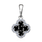 Подвеска из серебра с фианитами