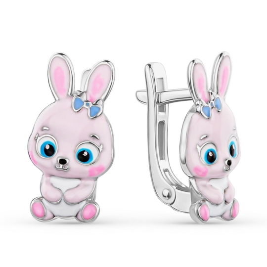 Одиночная серьга из серебра 