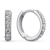 Серьги из серебра с фианитами