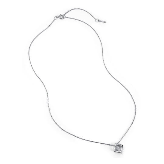 Колье из серебра с бриллиантом и эмалью