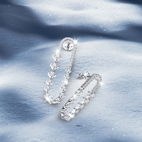 Серьги из серебра с эмалью