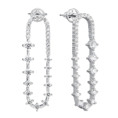 Серьги из серебра с фианитами