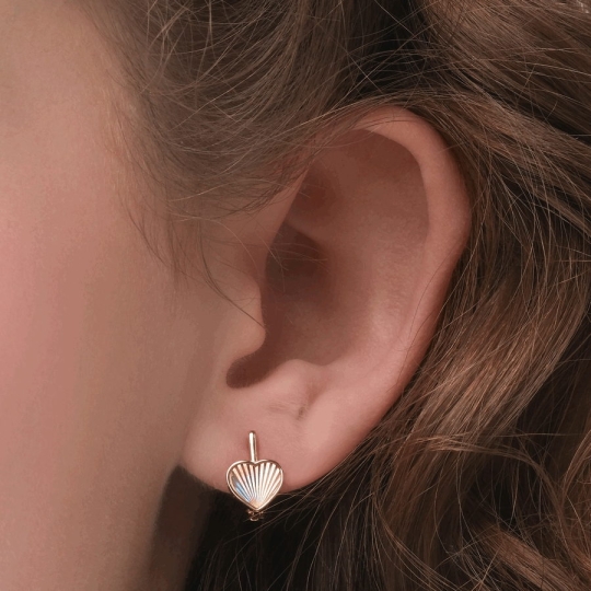 Серьги из золота с алмазной гранью