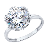 Кольцо из серебра с фианитом