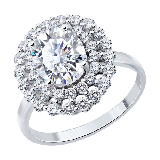 Кольцо из серебра с эмалью "ВДОХ-ВЫДОХ"