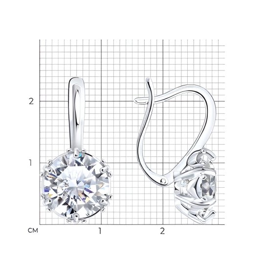 Кольцо из серебра с фианитом