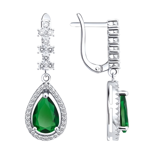 Колье из серебра с фианитами