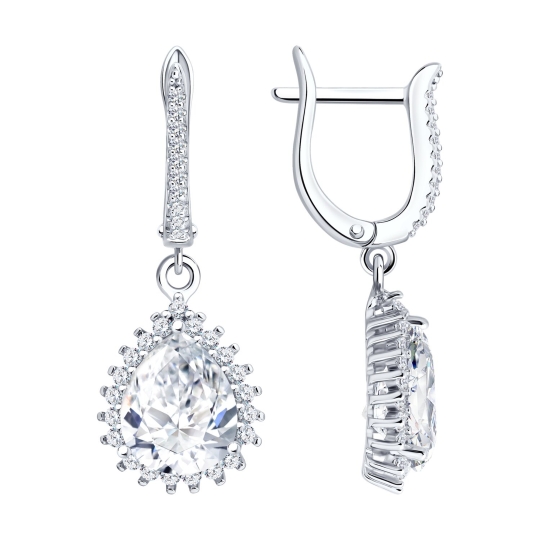 Асимметричные серьги из серебра