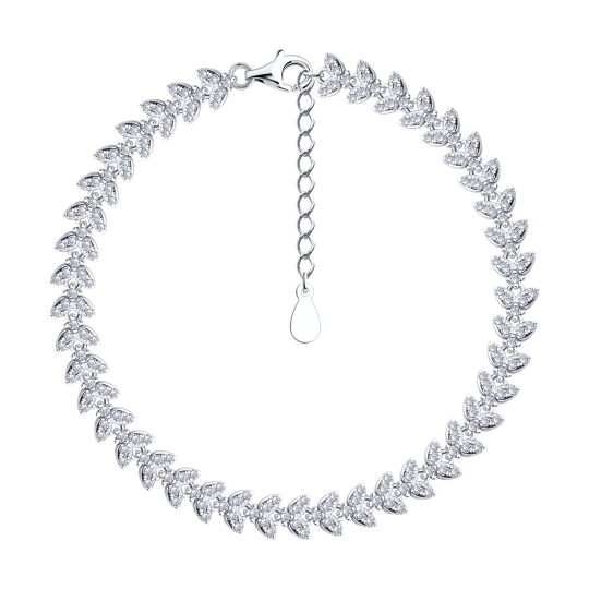 Браслет из серебра с позолотой