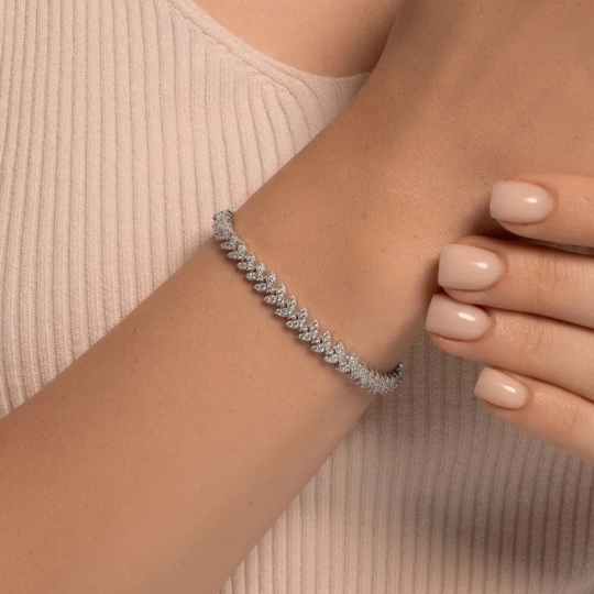 Браслет из серебра с позолотой