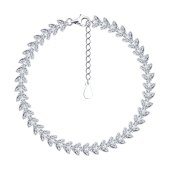 Браслет из серебра с фианитами