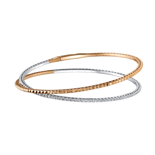 Браслет из золота с турмалином и фианитами