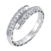 Кольцо из белого золота с бриллиантами