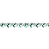 Браслет из серебра с фианитами