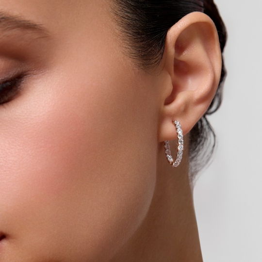 Серьги из золота с фианитами