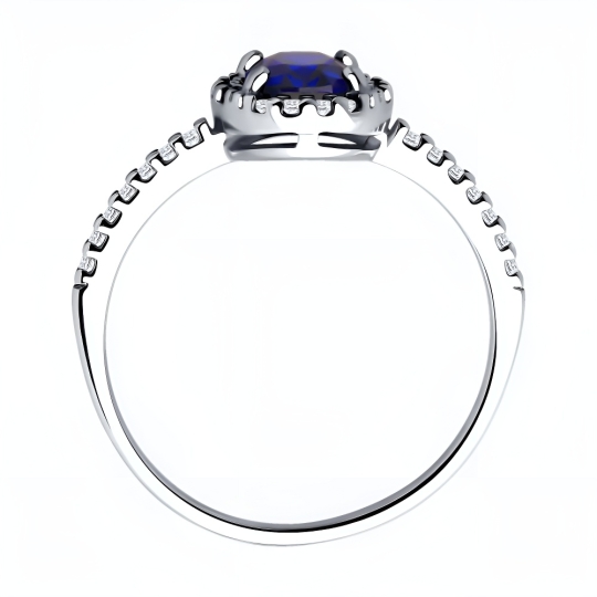 Кольцо из серебра с фианитами