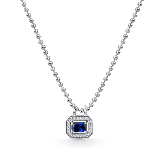 Колье из серебра с бриллиантом и эмалью