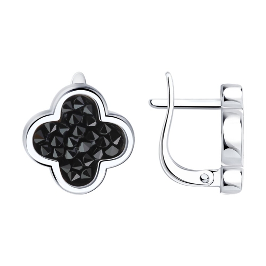 Кольцо из серебра с кристальной тканью