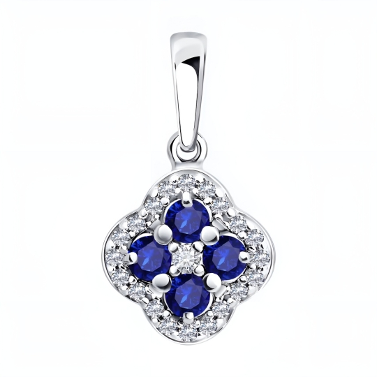 Подвеска-крест из серебра 