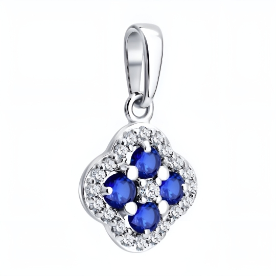 Подвеска-крест из серебра 