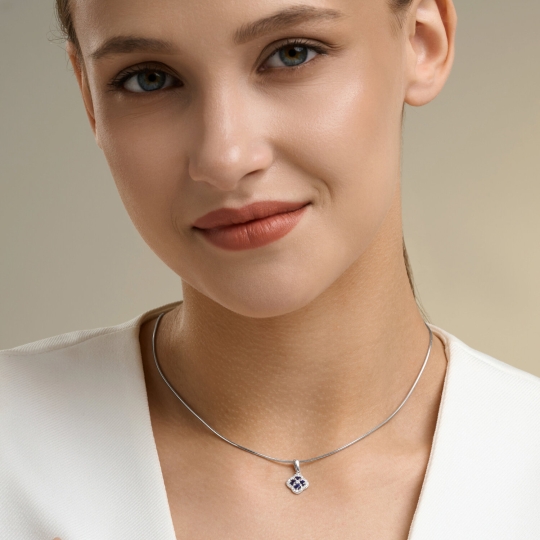 Подвеска-крест из серебра 