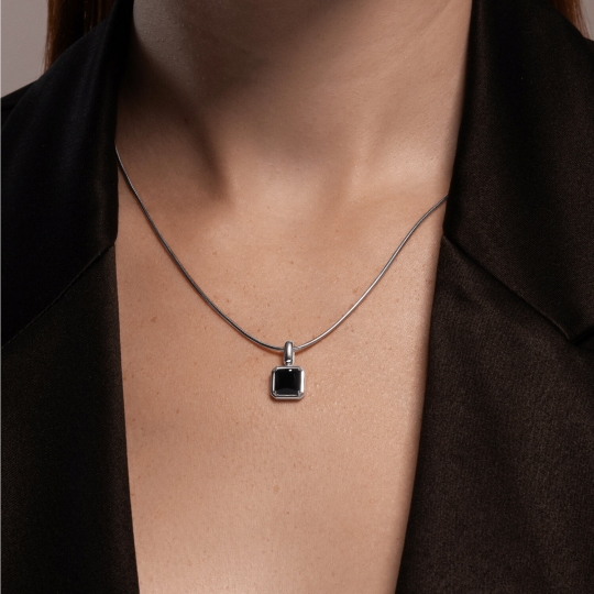 Подвеска из серебра с горным хрусталем