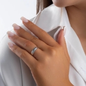 Обручальное кольцо из серебра