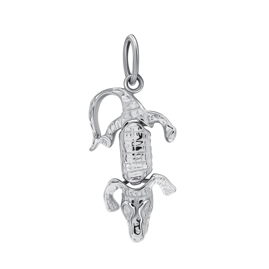 Подвеска из серебра с зелеными и синим фианитами