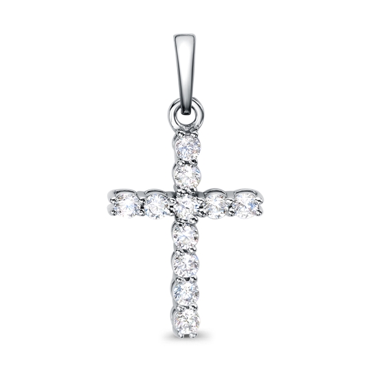 Подвеска из серебра с фианитом