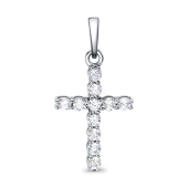 Подвеска из серебра с фианитами