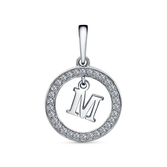 Крест из серебра с чернением на текстильном шнурке