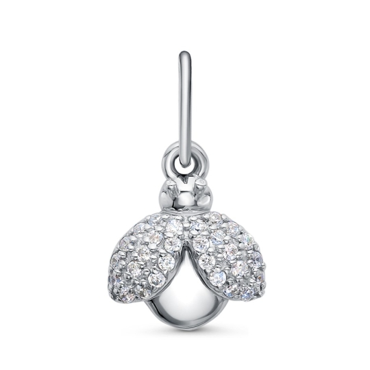 Подвеска-буква из серебра с фианитами "Э"