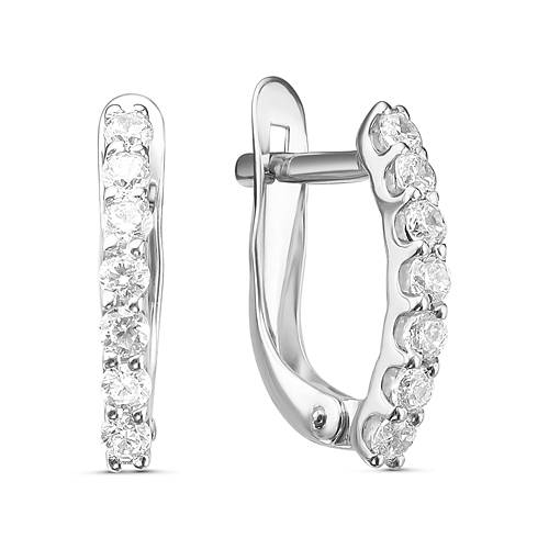 Серьги из серебра с раухтопазами