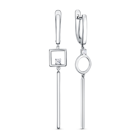 Серьги из серебра с позолотой со вставками из агата и малахита