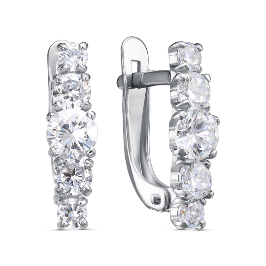 Серьги из серебра с гранатами