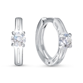 Серьги из серебра с фианитами