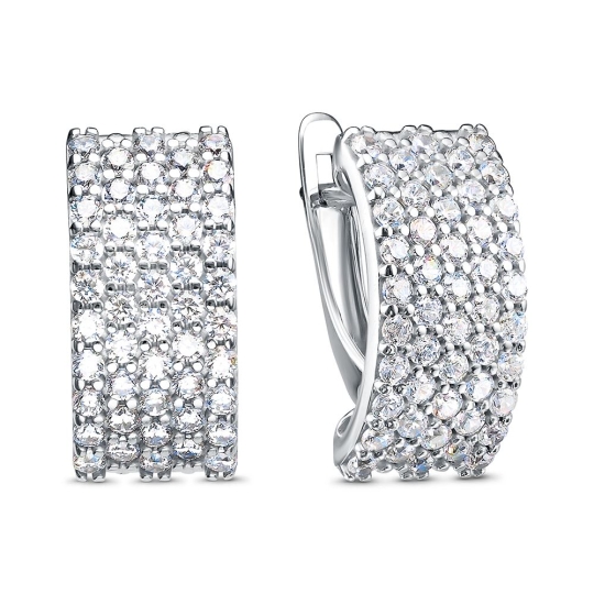 Серьги из серебра с жемчугом