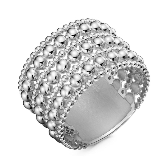 Кольцо из серебра с фианитами