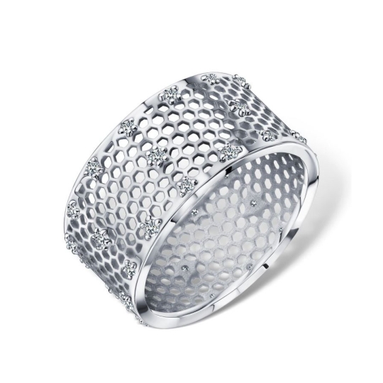 Кольцо из серебра с чернением и молитвой "Отче наш"