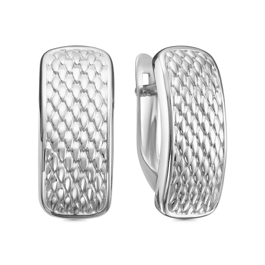 Серьги из серебра с фианитами