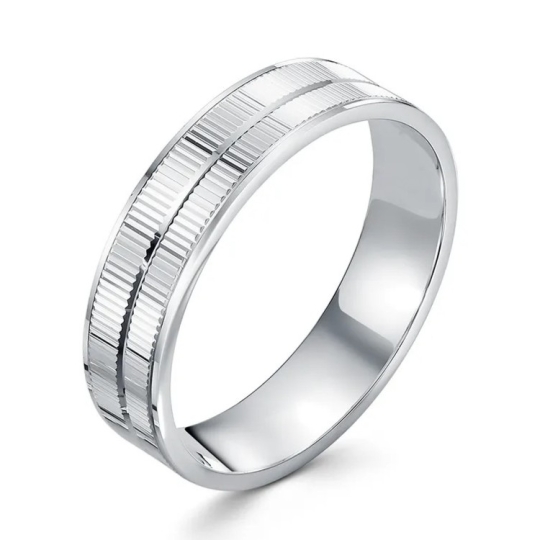 Кольцо "Череп" из серебра с черными фианитами