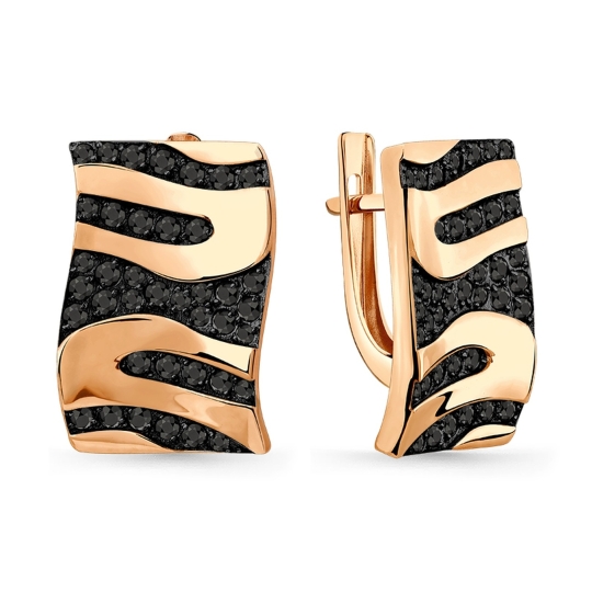 Одиночная серьга из золота с фианитом