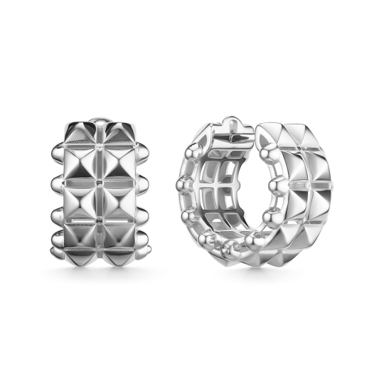 Серьги из серебра с фианитами