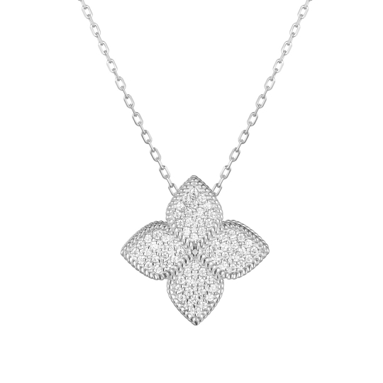 Кольцо из серебра с фианитами